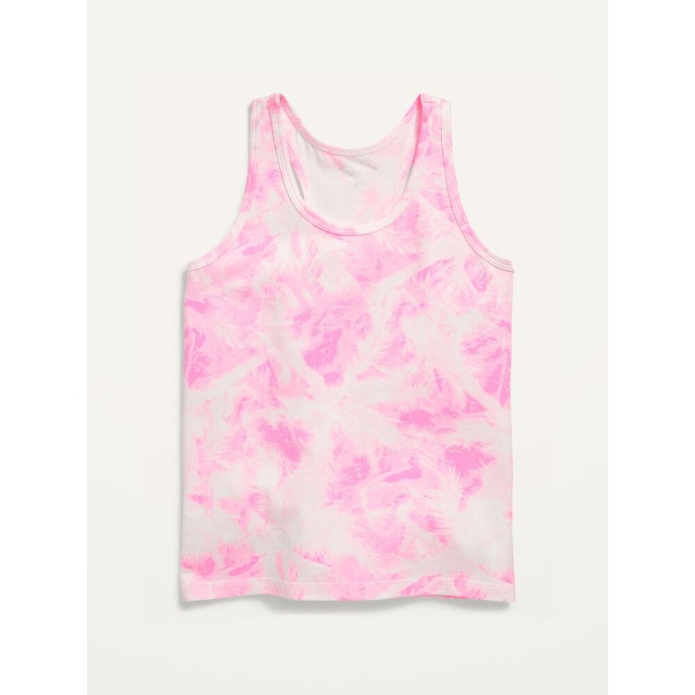 Old Navy Girls' Fitted Racerback Tank Top - Pink Edge Neon L (10-12) - Picture 1 of 6